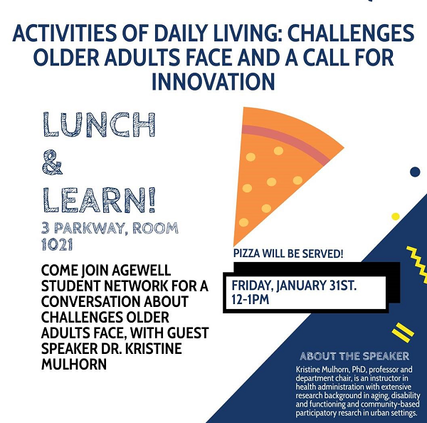 Poster with Lunch and Learn information